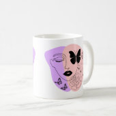 Mug Sac d'alimentation réutilisable abstrait minimalis (Devant droit)