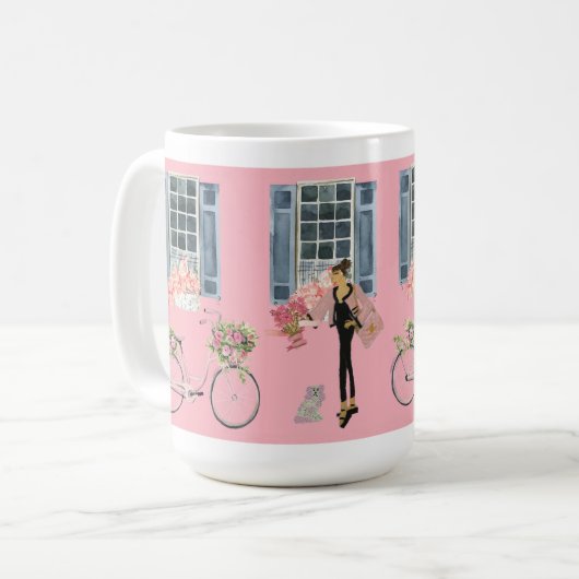 Mug Sac de la créatrice Chiens de poche imprimé d'art (Devant gauche)