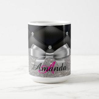 Mug Sac électronique monogramme noir parties scintilla