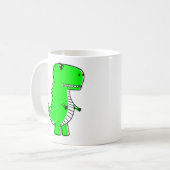 Mug Sac fourre-tout Dessin Dinosaure Vert (Devant gauche)