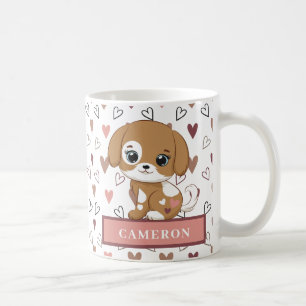 Mug Sac fourre-tout rose chiot mignon et doux