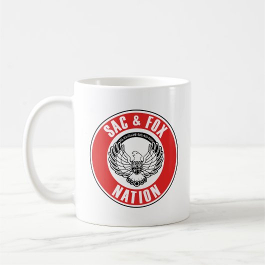 Mug sac renard drapeau américain indigène usa symbole  (Gauche)