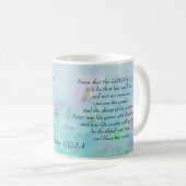 Mug Sachez que le Seigneur est Dieu, Psaumes 100:3,4 (Devant droit)