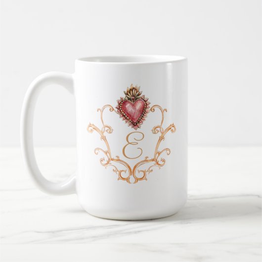 Mug Sacré Coeur Baroque Monogramme (Gauche)