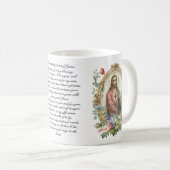 Mug Sacré Coeur de Jésus Floral Prière religieuse (Devant droit)