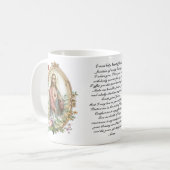 Mug Sacré Coeur de Jésus Floral Prière religieuse (Devant gauche)