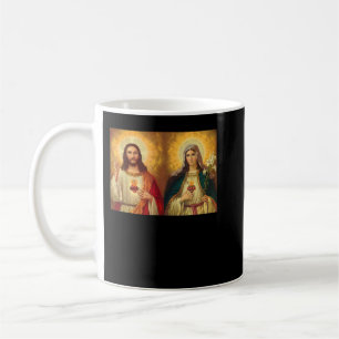 Mug Sacré Coeur et Immaculé Coeur Image Jésus et