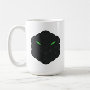 Mug Sacré Jaguar - Visage de la Vie, Noir.