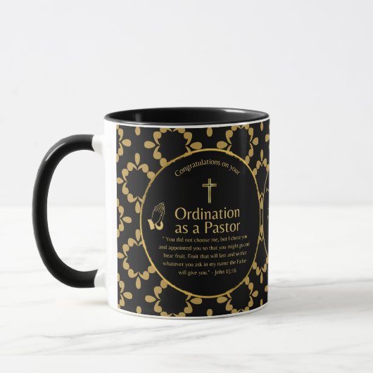 Mug Sacré Prêtre Cadeau Pasteur diacre Ordination pers (Gauche)