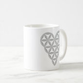 Mug Sacred Heart - Coeur de vie, 3D/Atlantis. (Devant droit)