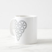 Mug Sacred Heart - Coeur de vie, 3D/Atlantis. (Devant gauche)