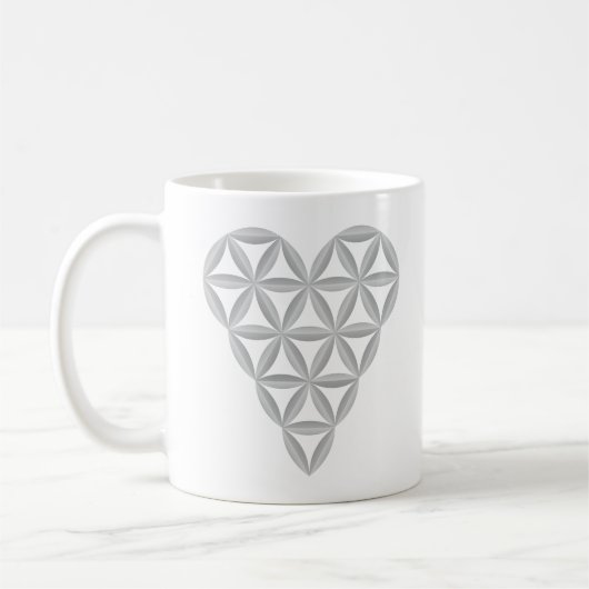 Mug Sacred Heart - Coeur de vie, 3D/Atlantis. (Gauche)