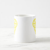 Mug Sacred Heart - Coeur de vie, 3D/Jaune. (Centre)