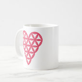 Mug Sacred Heart - Coeur de vie, 3D/RedM. (Devant gauche)