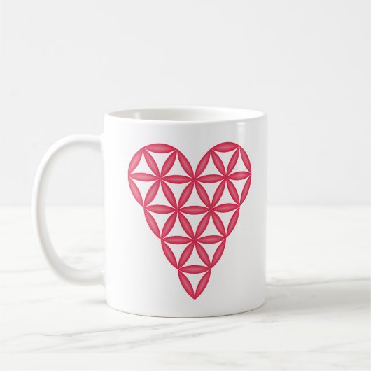 Mug Sacred Heart - Coeur de vie, 3D/RedM. (Gauche)
