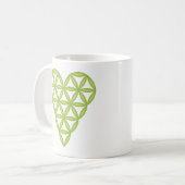 Mug Sacred Heart - Coeur de vie, 3D/Vert 01. (Devant gauche)