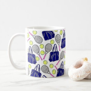 Mug Sacs de tennis Navy Preppy & Raquettes & Balles Ca
