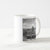 Mug Sad Skeleton with Birthday Cake Funny Goth Gift (Devant droit)