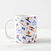 Mug Saddleback Mountain Maine Ski Motif de snowboard (Gauche)