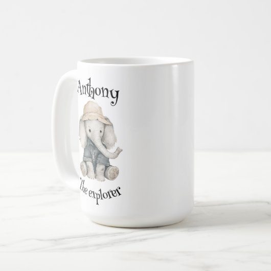 Mug Safari Adventure Babies | Cute Watercolour Animals (Devant gauche)