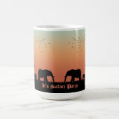 Mug Safari Afrique Sunset Elephant Silhouette (Centre)