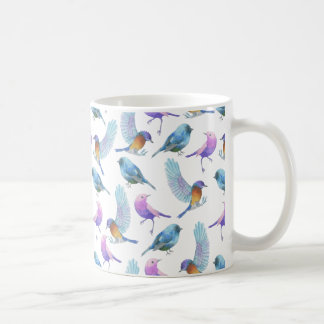 Mug Safari d'aquarelle : Oiseaux (la personnaliser BG
