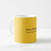 Mug Saffron Golden Jaune Plaine Élégante Professionnel (Devant gauche)