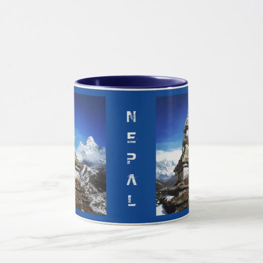 Mug Sagarmatha - Népal, vue sur l'Everest, Ama Dablam (Centre)