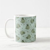 Mug Sage Bubble Frogs - laurier vert enfants motif. (Gauche)