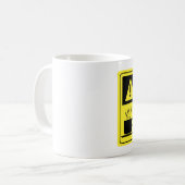 Mug Sage-femme d'avertissement de caféine (Devant gauche)