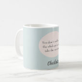 Mug Sage green blush pink inspirational goal quote (Devant gauche)