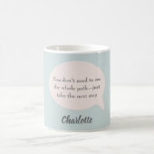 Mug Sage green blush pink inspirational goal quote (Centre)