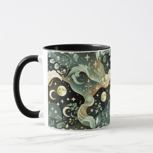 Mug – Sage Green Celestial Moon (Gauche)