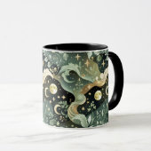 Mug – Sage Green Celestial Moon (Devant droit)