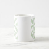 Mug Sage Green Geometric Deco Cube Pattern (Centre)
