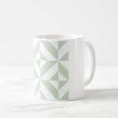 Mug Sage Green Geometric Deco Cube Pattern (Devant droit)