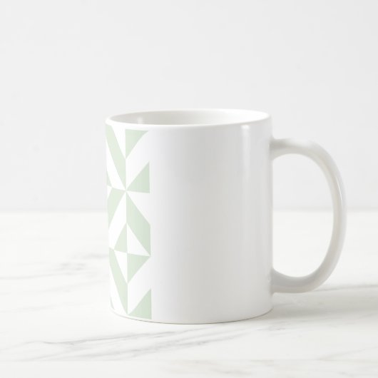 Mug Sage Green Geometric Deco Cube Pattern (Droite)