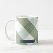 Mug Sage Green & Gold En vichy Plaid (Gauche)