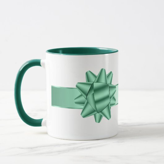 Mug Sage Green Ribbon Bow Noël (Gauche)
