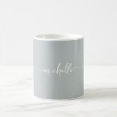 Mug Sage Green Stylet Monogramme Signature Script (Centre)