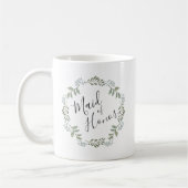 Mug Sage Greenery Wreath Botanical Maid of Honor (Gauche)