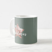 Mug Sage moderne Green Rose Gold Star Noël (Devant gauche)