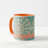 Mug Sage rétro et Mandala de sable personnalisé (Devant gauche)