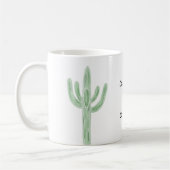 Mug Sage Saguaro Cactus Plus Café Aquarelle Musique (Gauche)