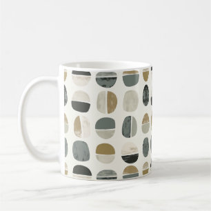Mug Sage Vert & Beige Bohème Style Abstrait