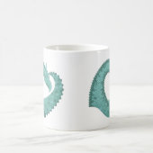 Mug Sage vert coeur dragon sur blanc (Centre)