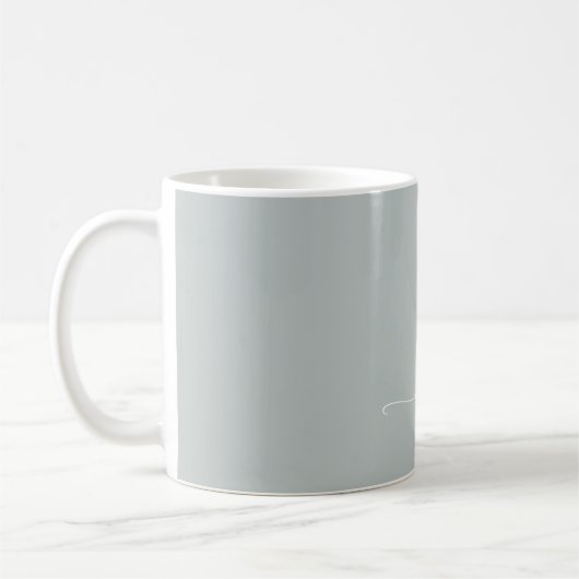 Mug Sage Vert Élégante Signature Monogramme Script (Gauche)