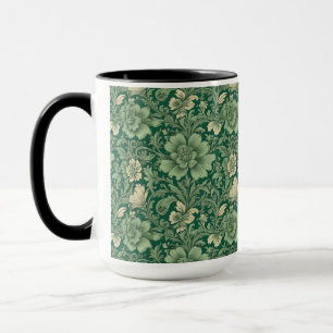 Mug Sage Vert Vintage motif floral