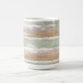 Mug Sage Vert Violet Orange Blanc Aquarelle Bandes (Centre)