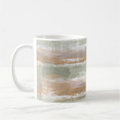 Mug Sage Vert Violet Orange Blanc Aquarelle Bandes (Gauche)